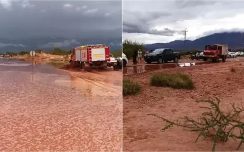 Río se desborda y complica rutas antes del festiva
