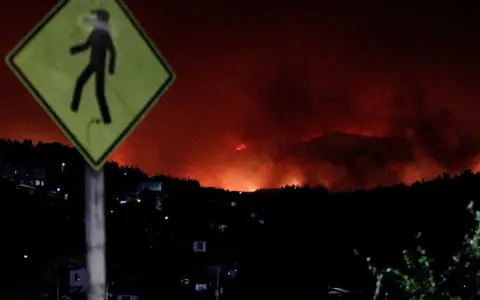 Arrasadores incendios en Concepción, Chile.
