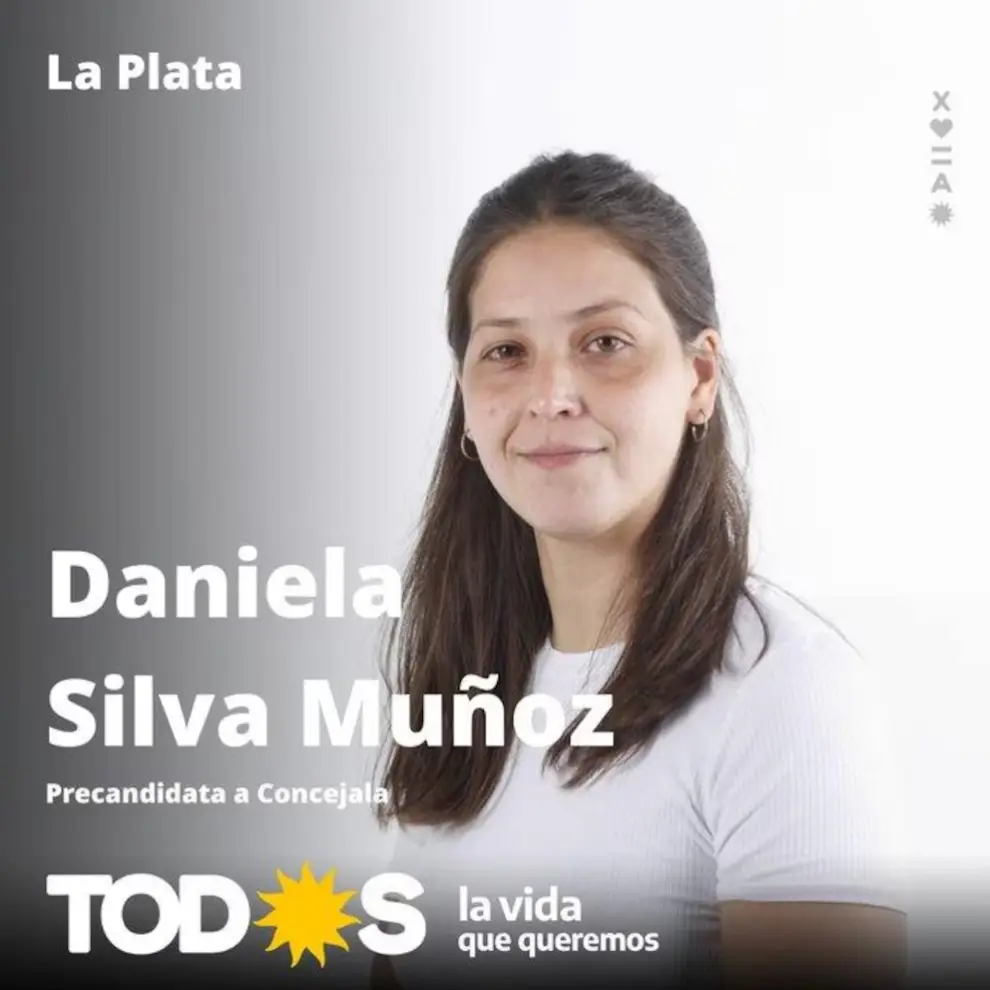 Daniela Silva Muñoz fue precandidata a concejala de La Plata en 2021, por la lista del Frente de Todos.