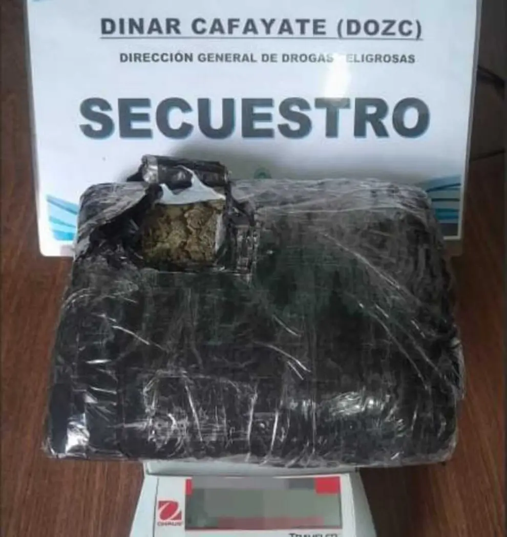 La droga secuestrada en la terminal de Cafayate