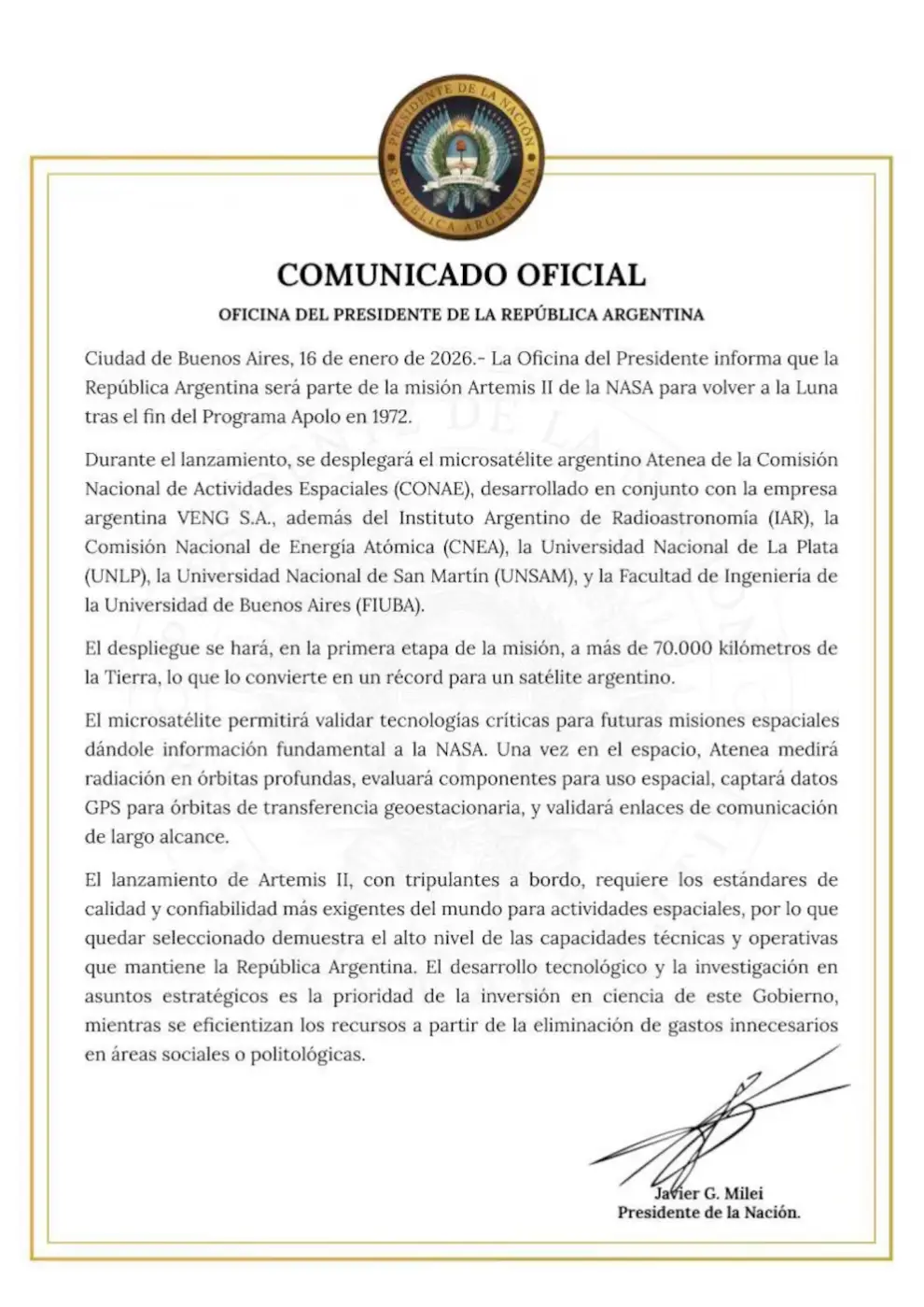Comunicado