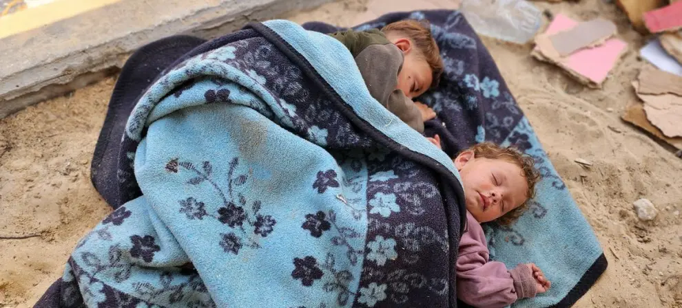 Niños de Gaza que ahora mueren por el frío