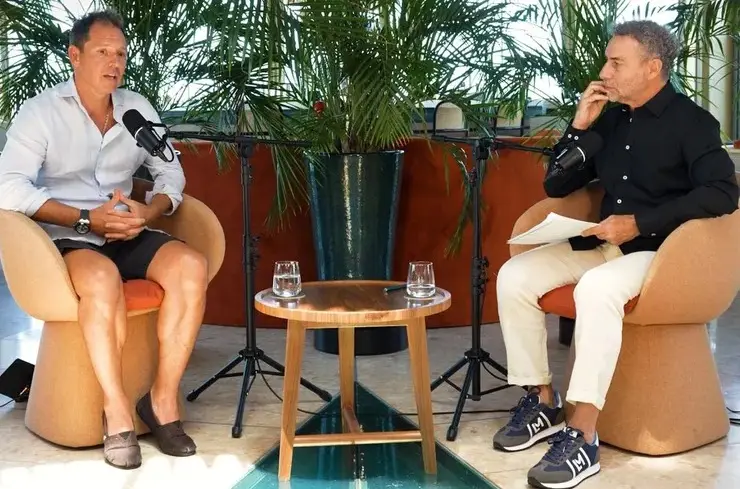 Jorge Brito y el periodista Luis Majul