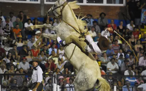 La doma y jineteada es uno de los eventos principales del festival de Jesús María.