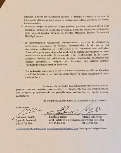 Jueces de la corte de Salta