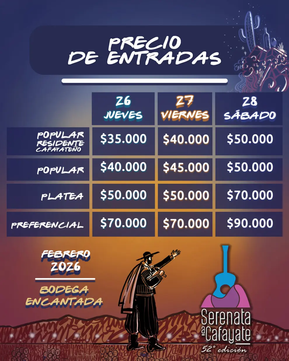 El precio de las entradas