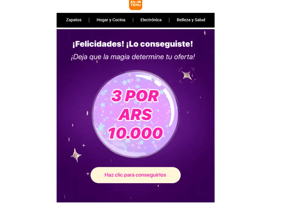 Algunos de las promociones que llegan a diario.