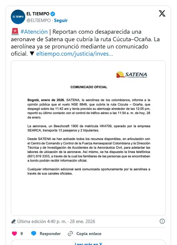 Comunicado oficial
