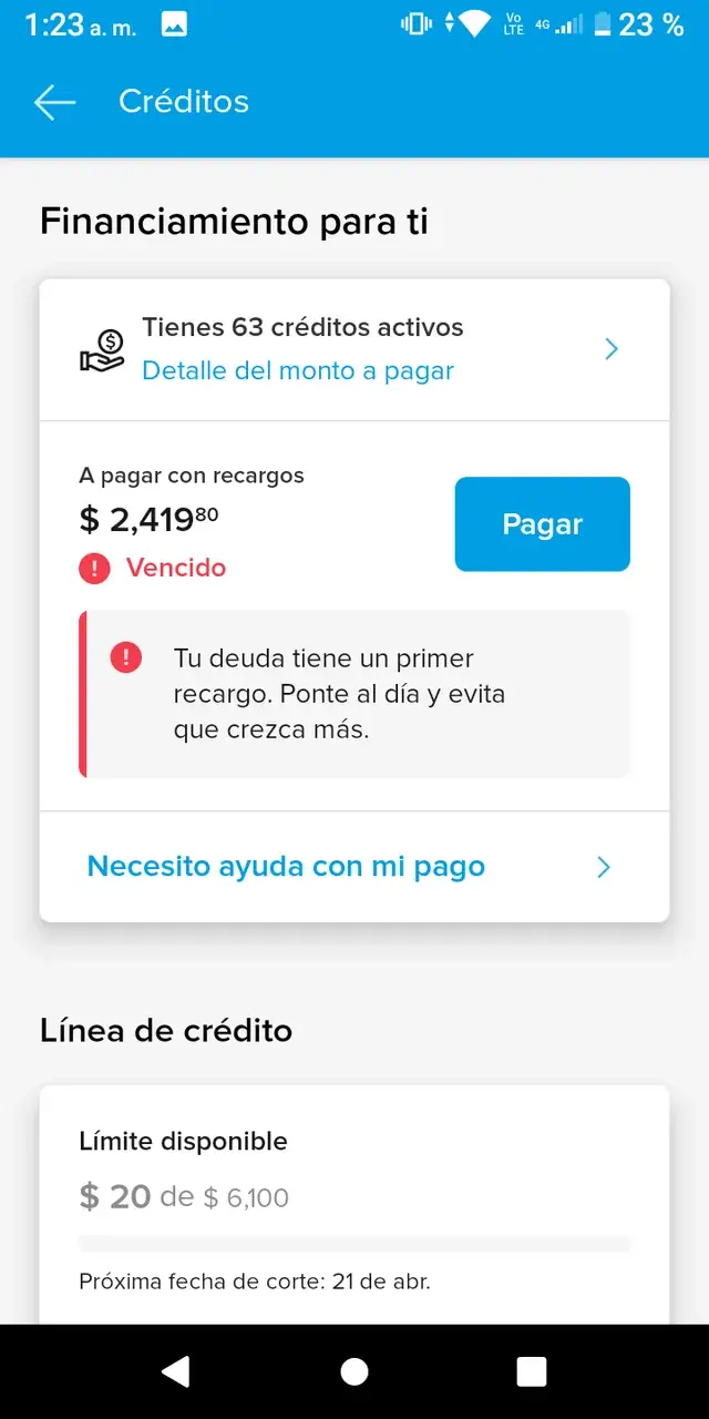 Créditos no bancarios.