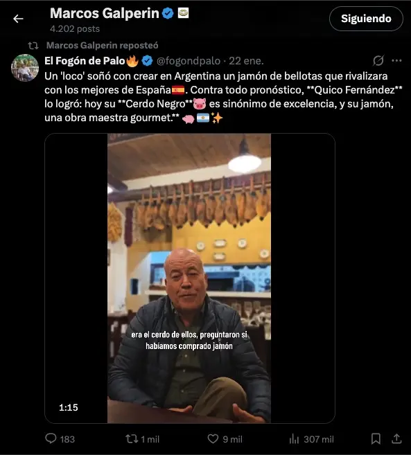 Reposteo de Galperin