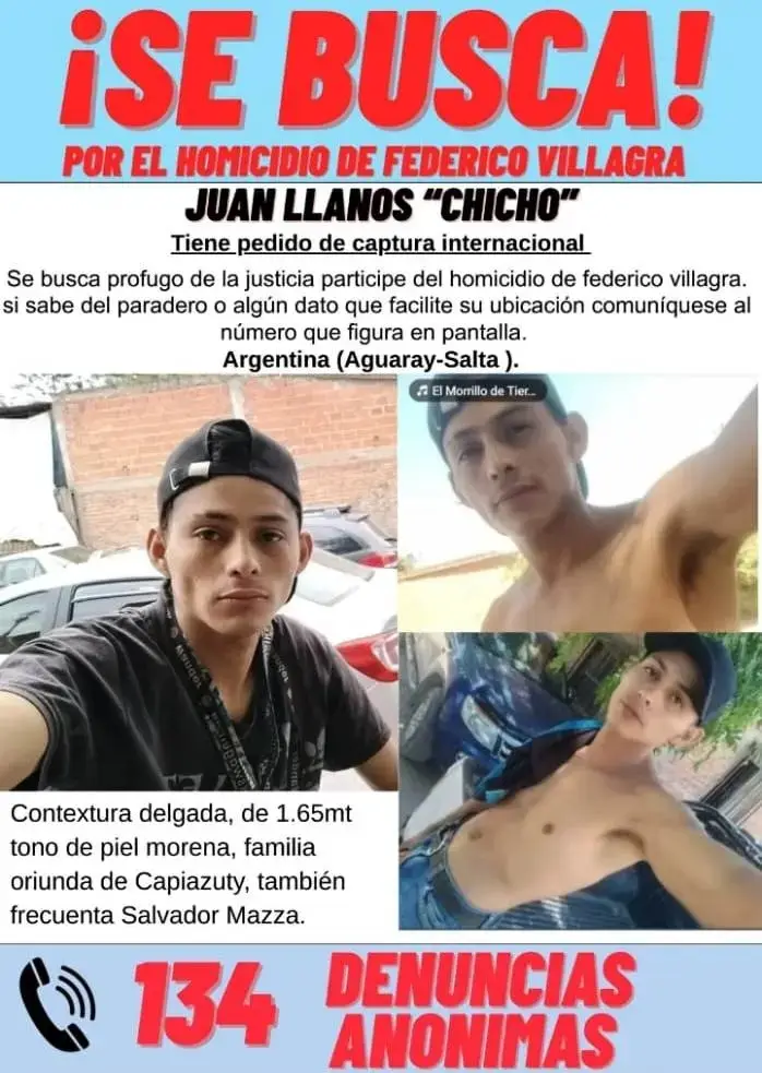 Juan Llanos, prófugo de la Justicia en Salta.