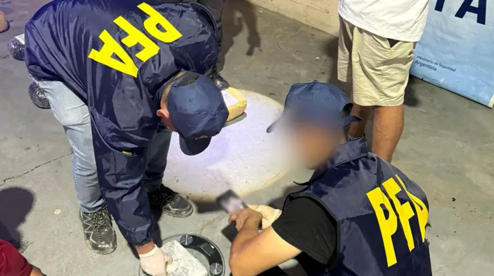 La droga secuestrada en Orán.