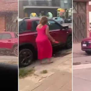 Estilo Relatos Salvajes: Su ex pareja le rompió el parabrisas a martillazos