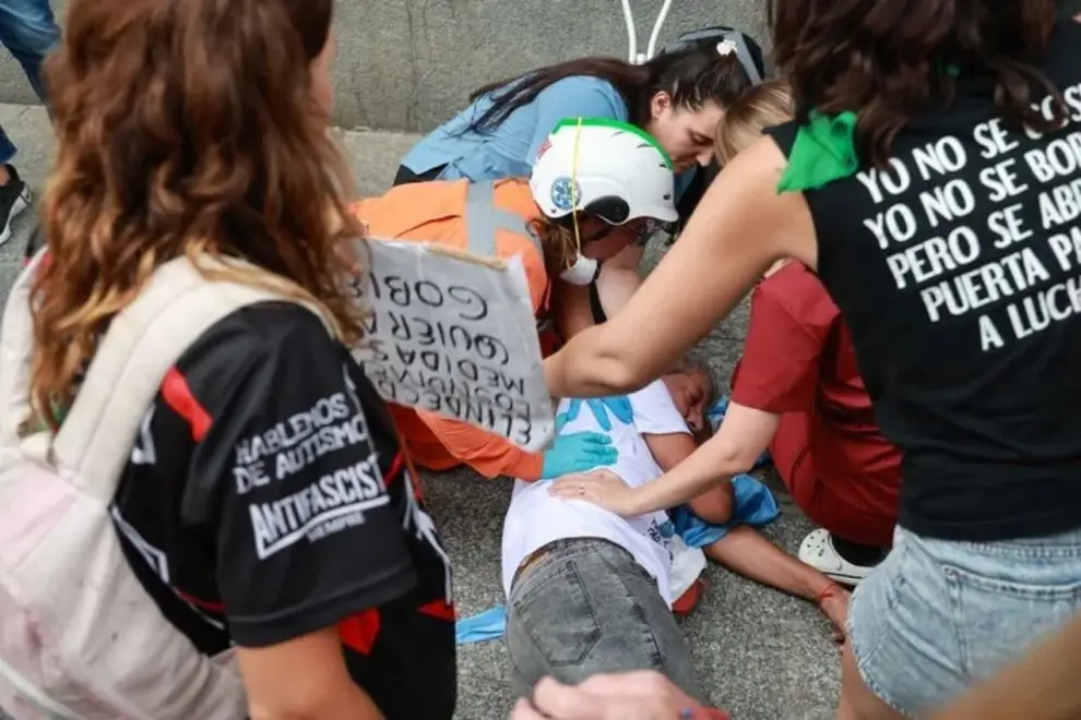 Una nueva protesta a favor de los jubilados en el Congreso (Crédito: H. Zenteno)