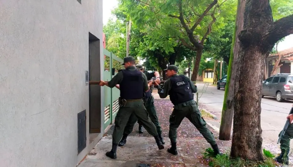 Allanamiento realizado por la Gendarmeria Nacional.