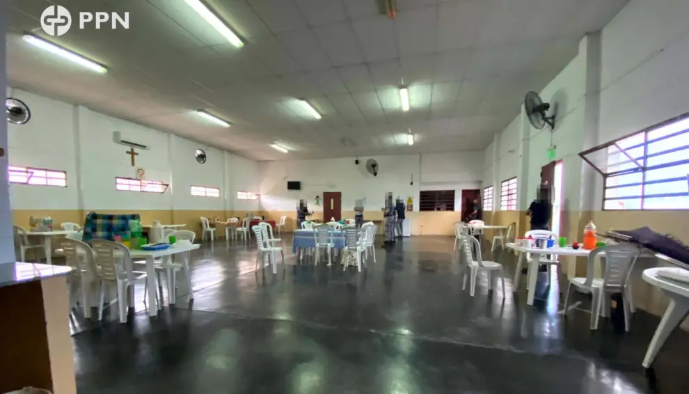 Sector de visitas de la carcel en Cerrillos.