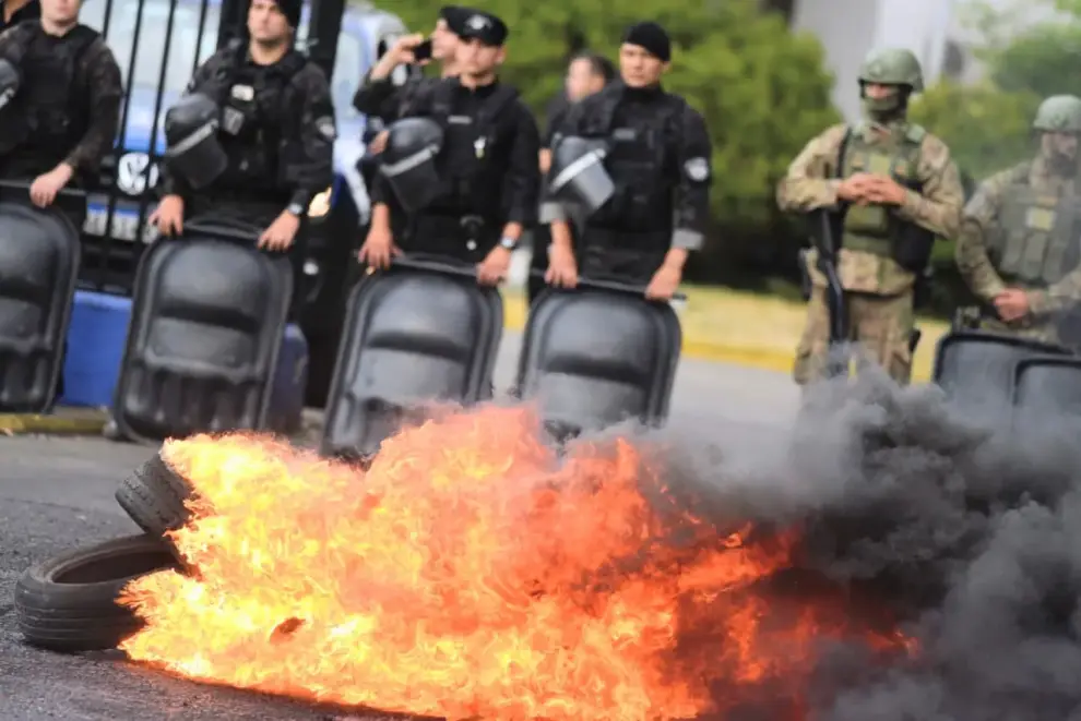 Protesta policial Santa Fe
