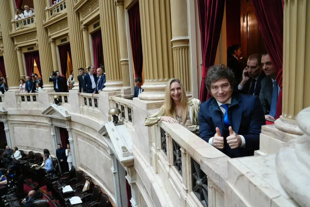 Javier y Karina Milei.