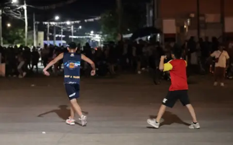 Captura del momento de pelea