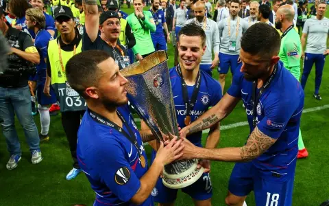 El belga Eden Hazard, a la izquierda, durante su etapa de ensueños en el Chelsea inglés.