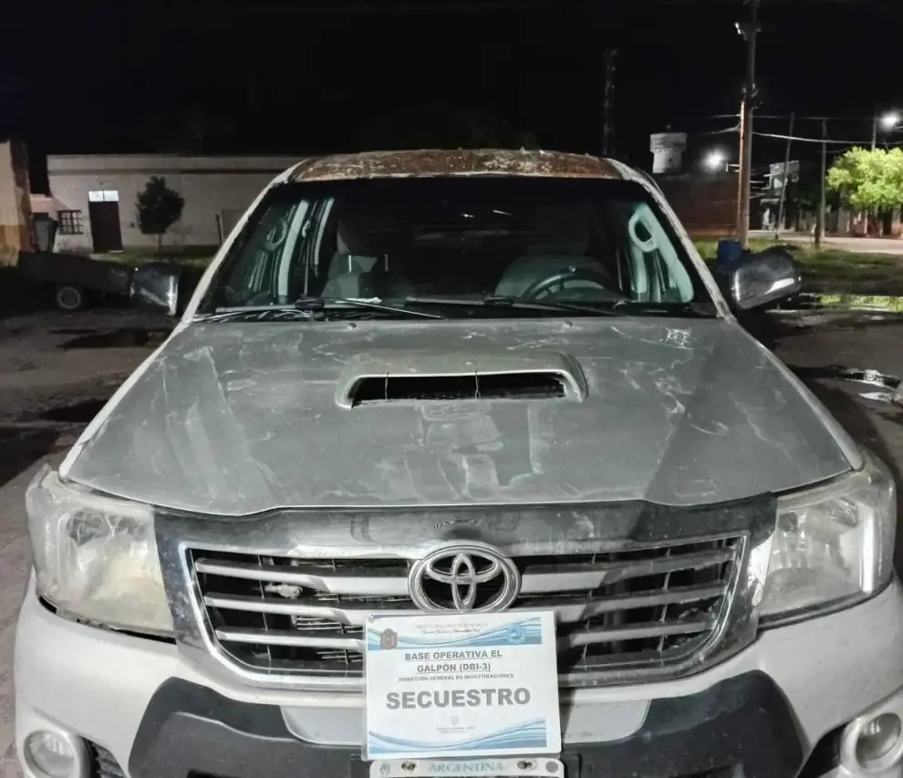 La camioneta secuestrada.