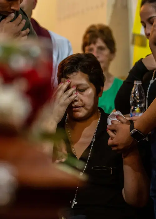 Rosario de la Frontera, María Subelza, despedida del pequeño Santino asesinado en Puerto Deseado. 