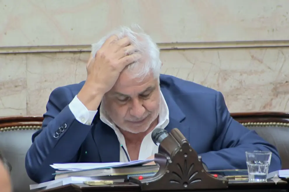 Un dolor de cabeza: Pablo Outes intentando que lo escuchen en el recinto