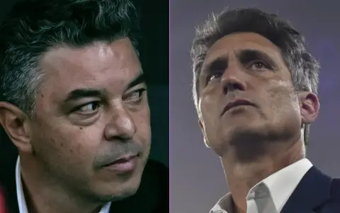 Marcelo Gallardo y Guillermo Barros Schelotto, un duelo de larga data.