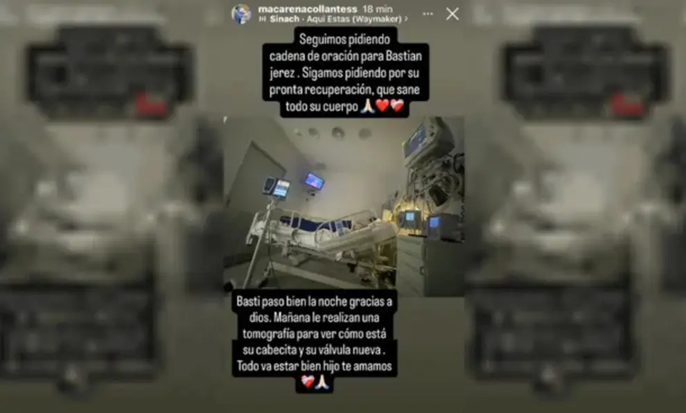 Posteo de la mamá de Bastian.