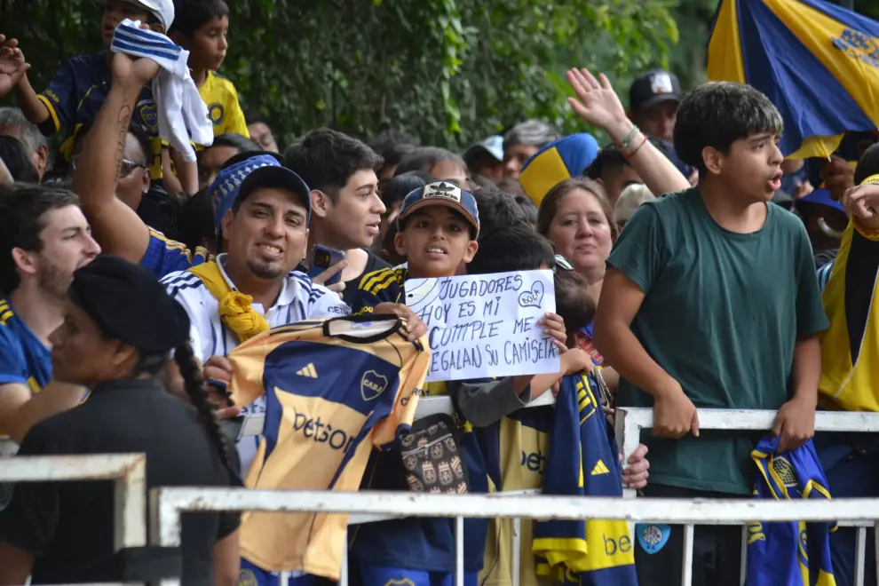 La llegada de Boca al Hotel Sheraton de Salta