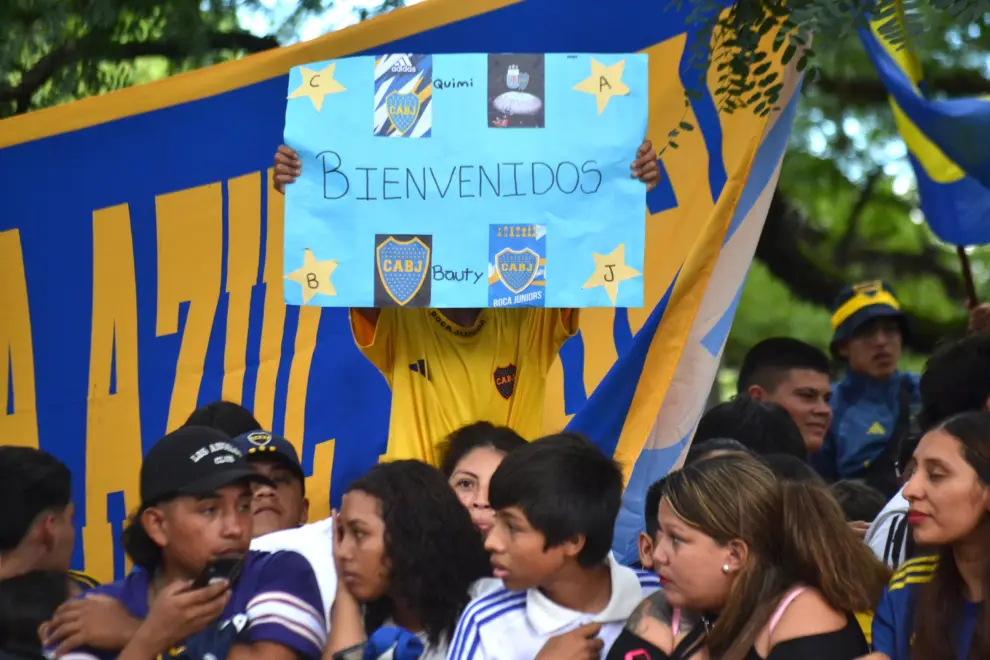La llegada de Boca al Hotel Sheraton de Salta
