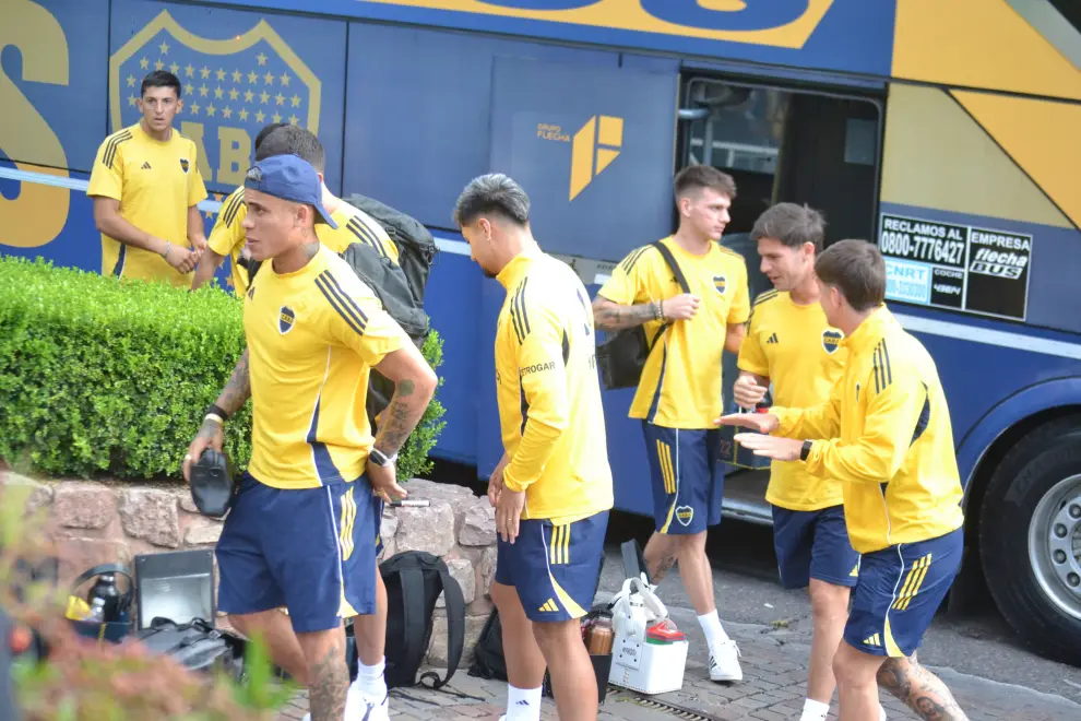 La llegada de Boca al Hotel Sheraton de Salta