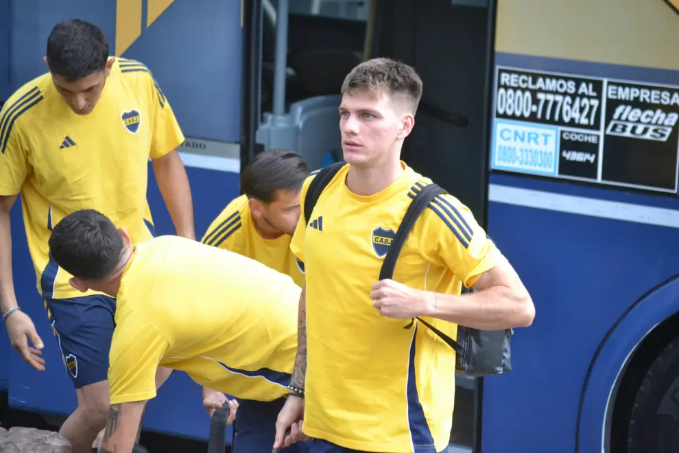 La llegada de Boca al Hotel Sheraton de Salta