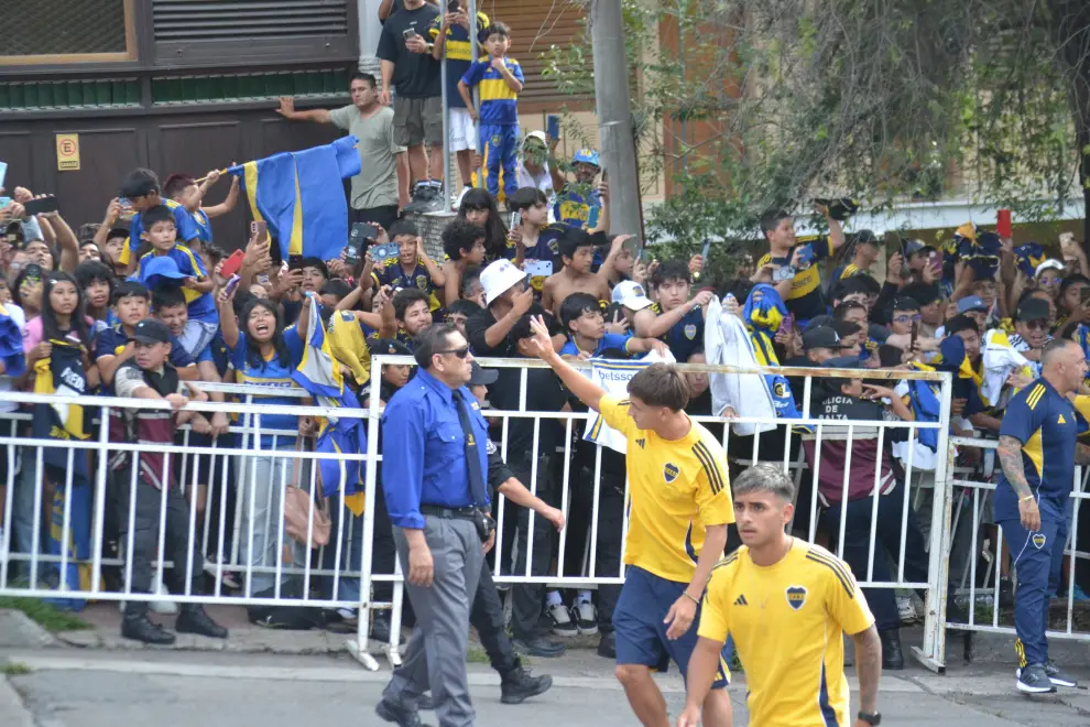 La llegada de Boca al Hotel Sheraton de Salta