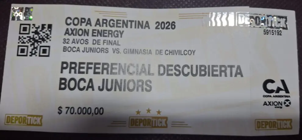 Entradas falsas que vendía una pareja de Buenos Aires.