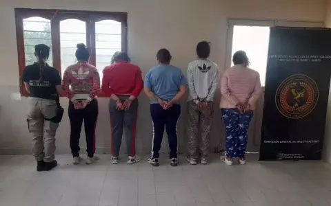 Las cinco mujeres que integran la banda, detenidas por la policía tras una serie de allanamientos