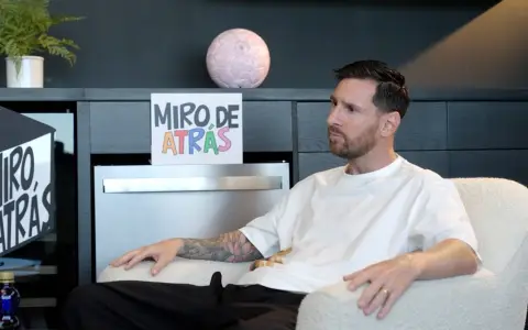 Lionel Messi en una entrevista con Nahuel Guzmán