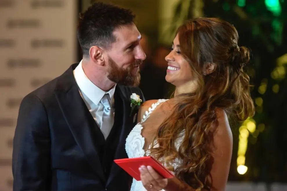 Lionel Messi y Antonella Rocuzzo se casaron en 2017 en Rosario