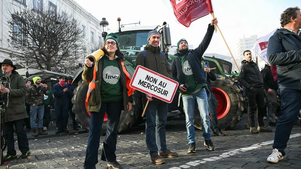 Protestas en Europa en contra del acuerdo.
