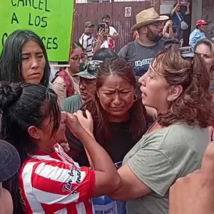 Después del show, las autoridades no pararon cuando se encontraron con el reclamo por el femicidio de Natalia Cruz