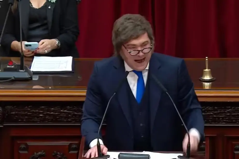 Milei en el inicio de Sesiones Ordinarias del Congreso.