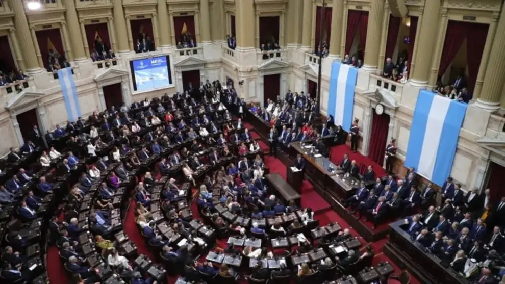 Milei en el Congreso.
