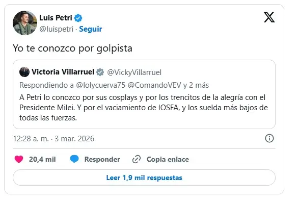 Respuesta de Luis Petri