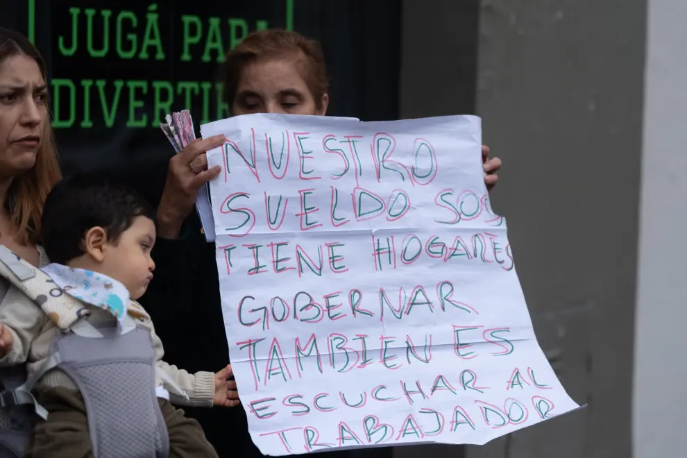 Protesta de empleados de Casino Boulevard Salta