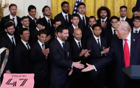 Messi, en la Casa Blanca con Trump