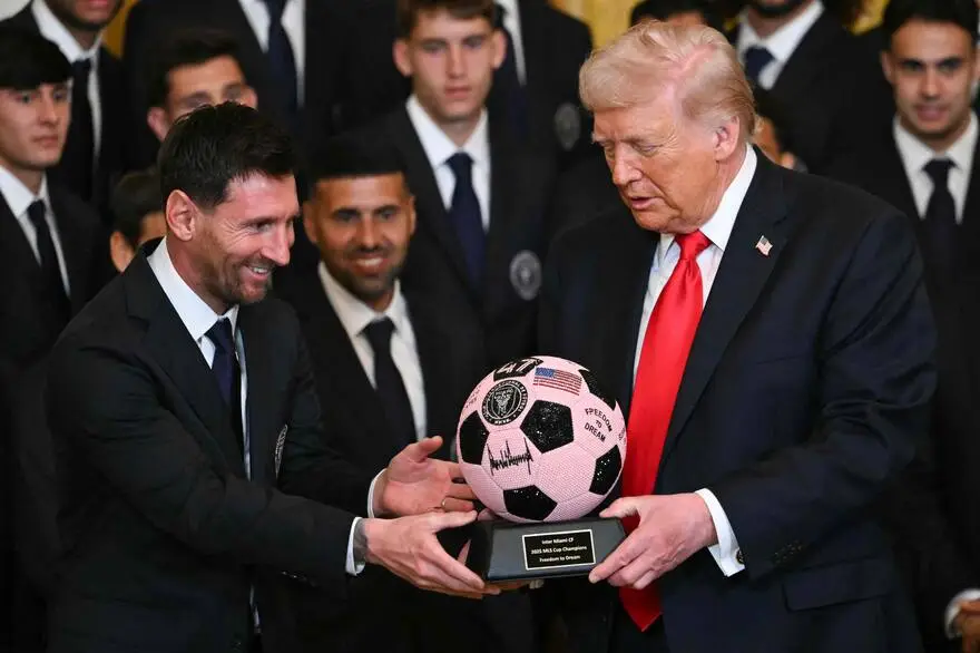 Trump junto a Messi