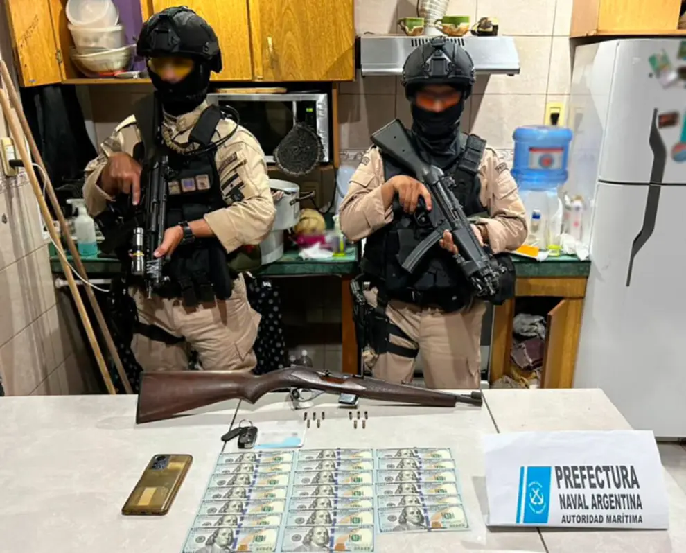 Dinero secuestrado por la PNA en los allanamientos antidroga