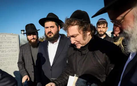 Milei visita la tumba de rebe de Lubavitch
