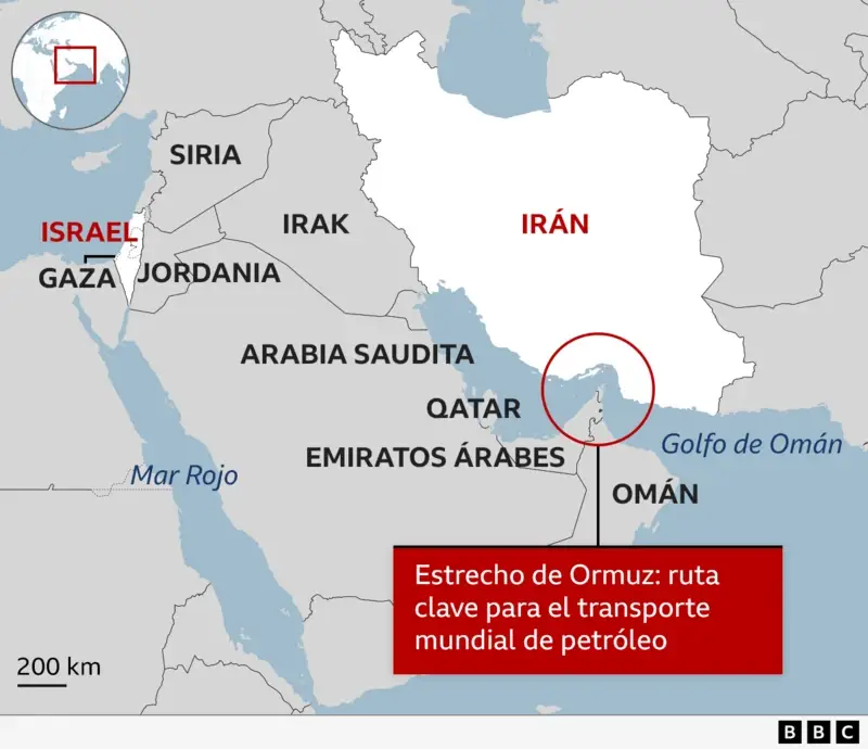 Irán cierra el estrecho de Ormuz