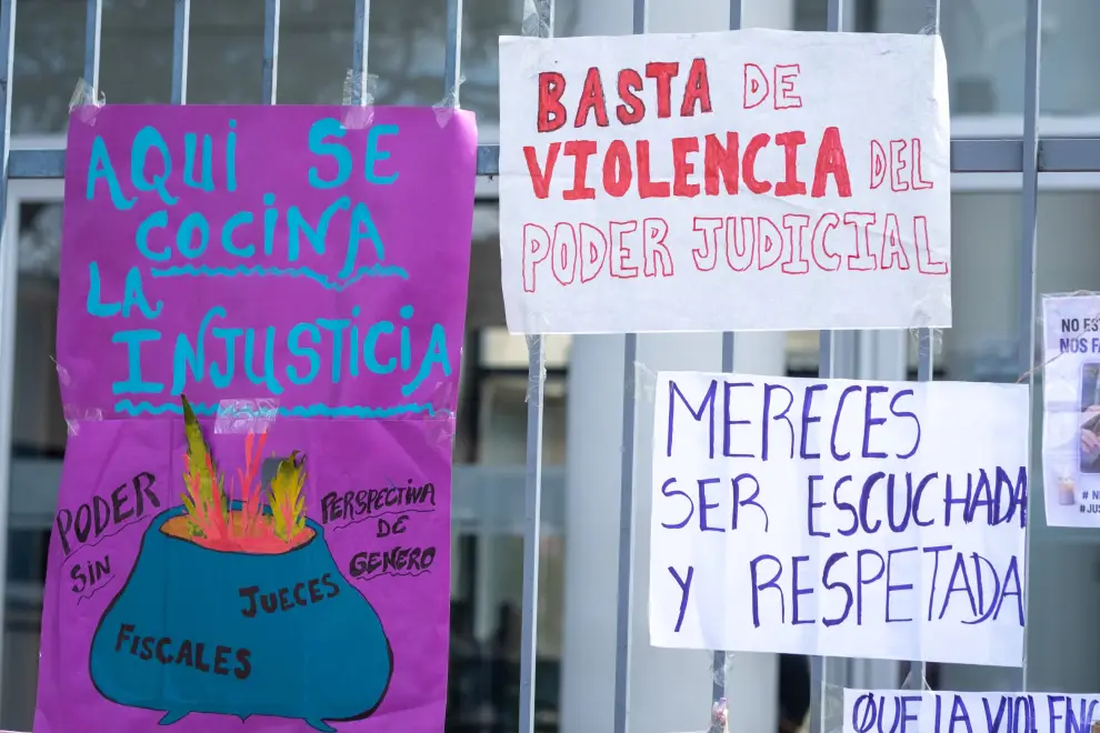 Protesta en ciudad judicial